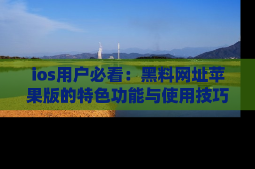 ios用户必看：黑料网址苹果版的特色功能与使用技巧详解
