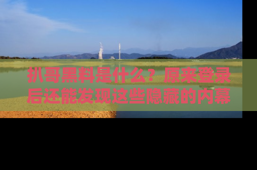 扒哥黑料是什么？原来登录后还能发现这些隐藏的内幕！