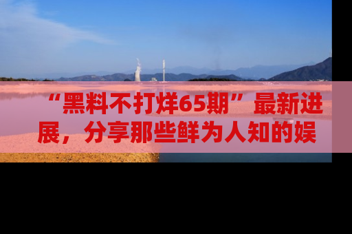 “黑料不打烊65期”最新进展,分享那些鲜为人知的娱乐八卦