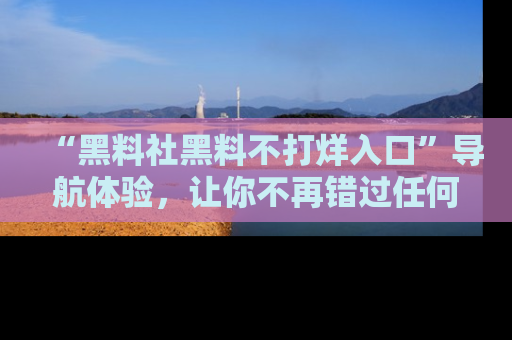 “黑料社黑料不打烊入口”导航体验,让你不再错过任何精彩黑料