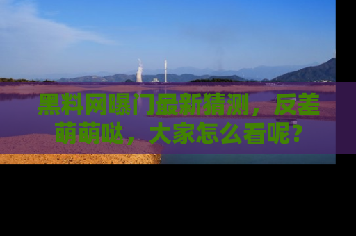 黑料网曝门最新猜测，反差萌萌哒，大家怎么看呢？