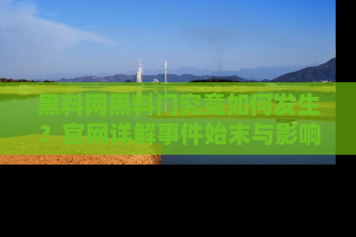 黑料网黑料门究竟如何发生？官网详解事件始末与影响