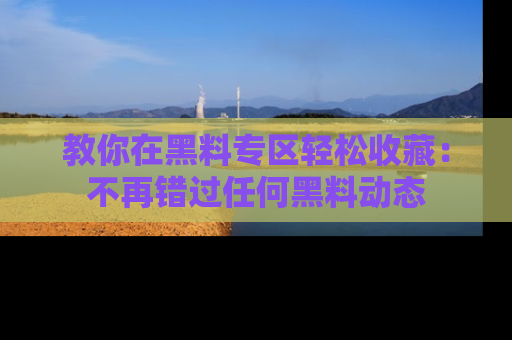 教你在黑料专区轻松收藏：不再错过任何黑料动态